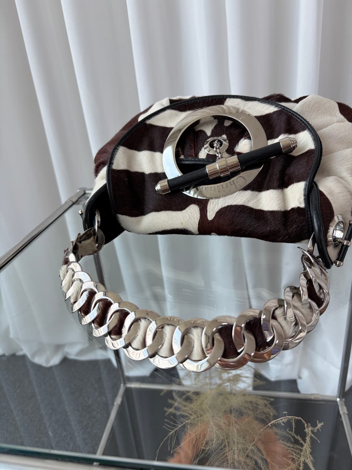 Rare 디올 S/S 2008 재즈 클럽 포니헤어 지브라 숄더백 상품이미지8