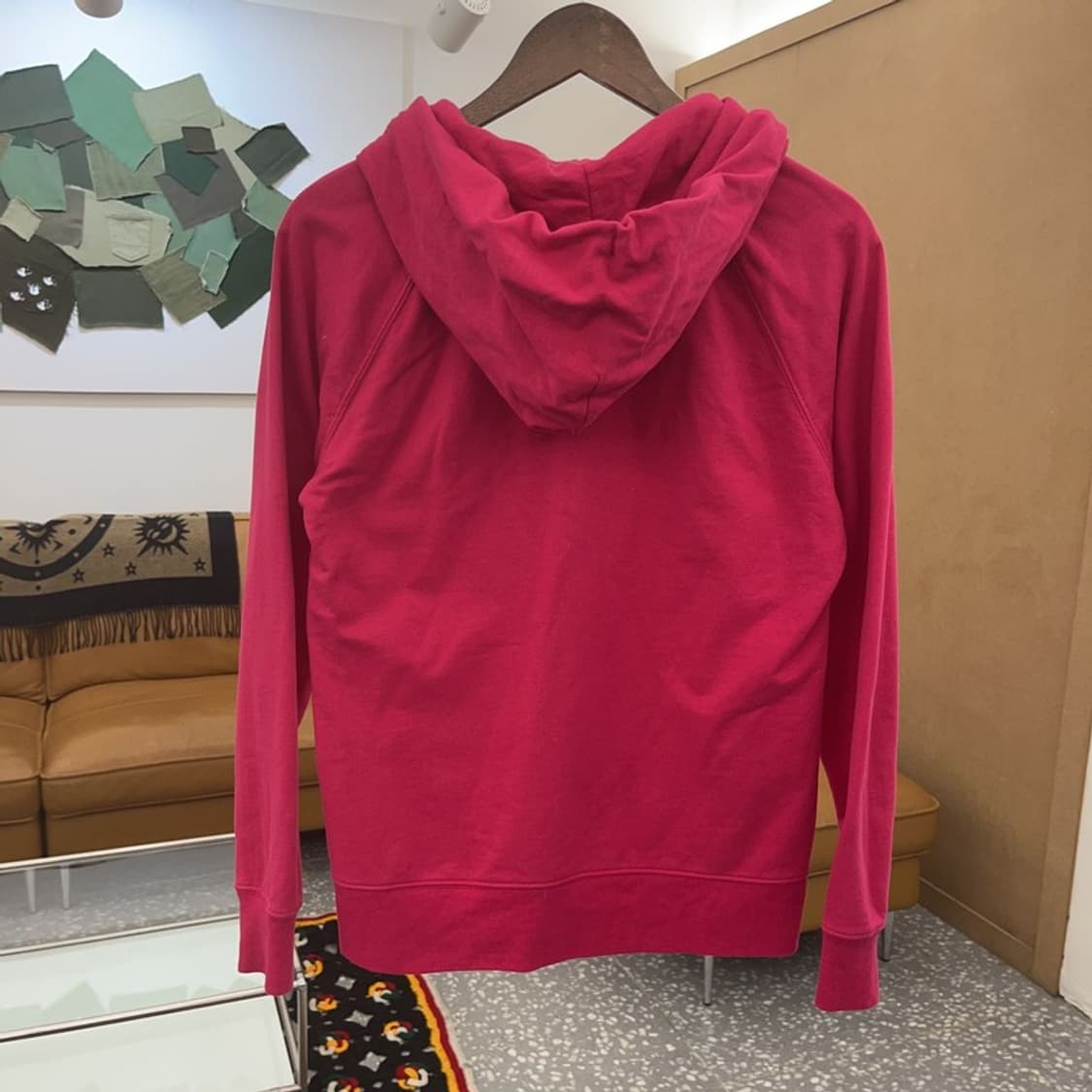 갭 올드스쿨 Y2K 핫핑크 약기모 후드집업 L C08205 상품이미지4