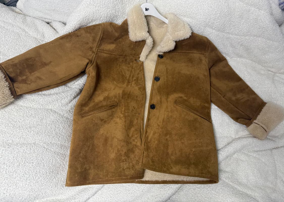 르 시어링 하프 코트 카멜 상품이미지3