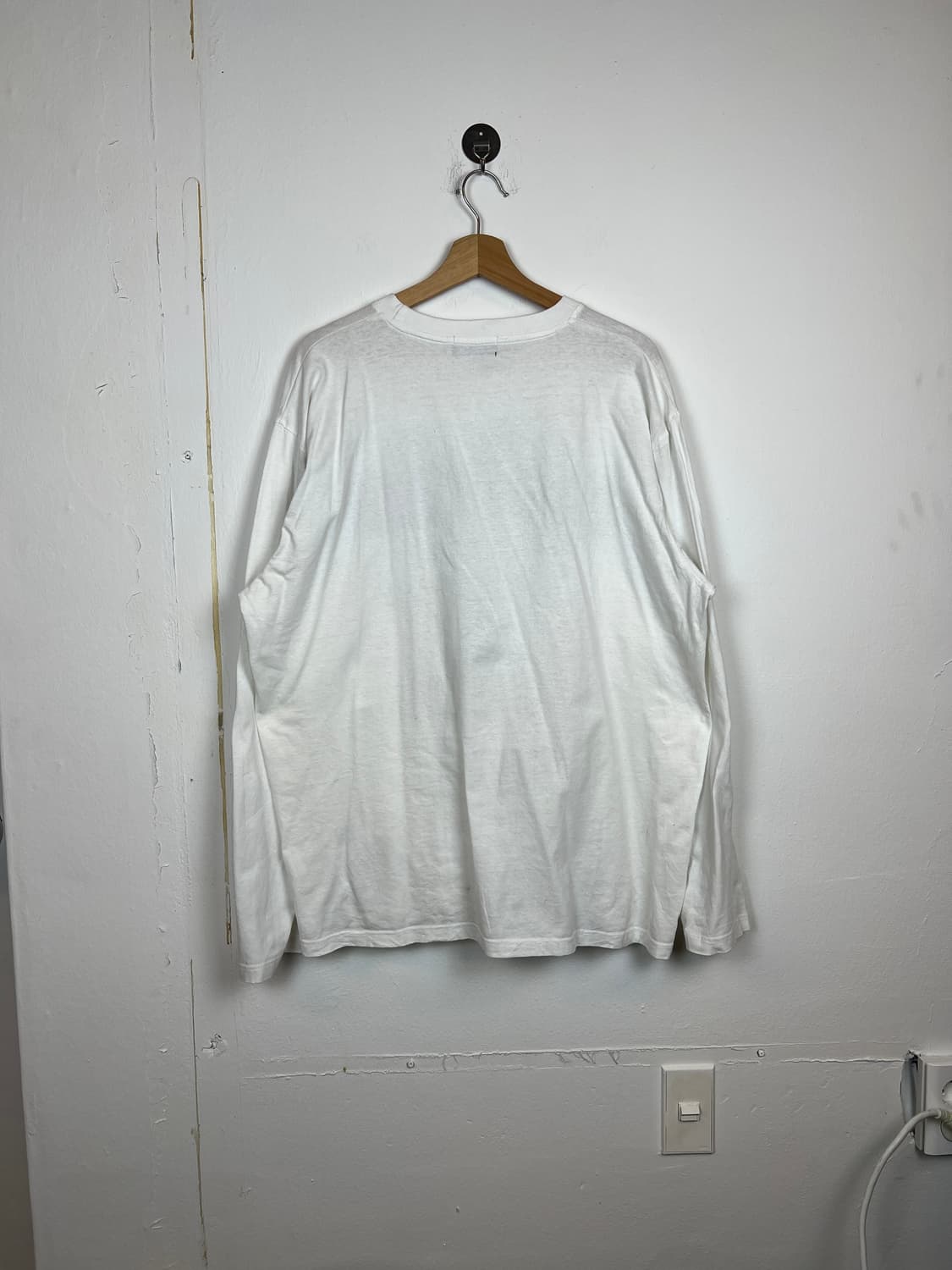 T213 JPN Mind Games 흰색 프린팅 긴팔 티셔츠 5L 상품이미지2