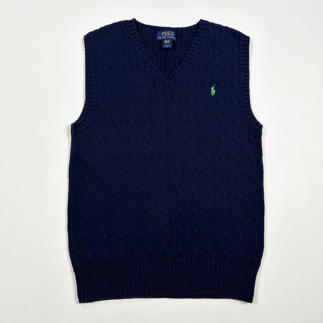 폴로 랄프로렌 포니 키즈 네이비 니트 조끼 (실측 S 여성추천) 상품이미지2