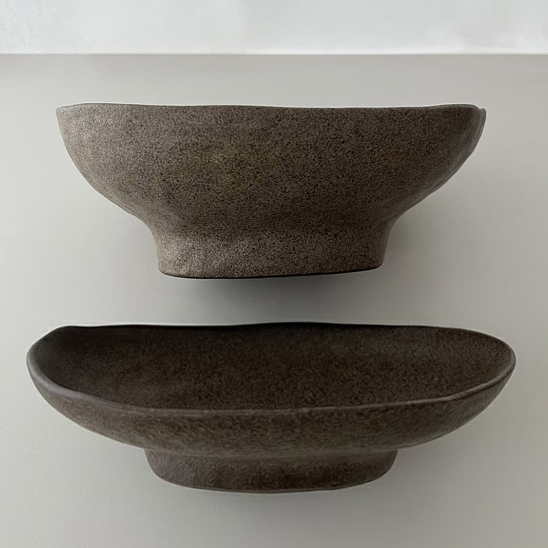 Brown Oval Plate Set 상품이미지1