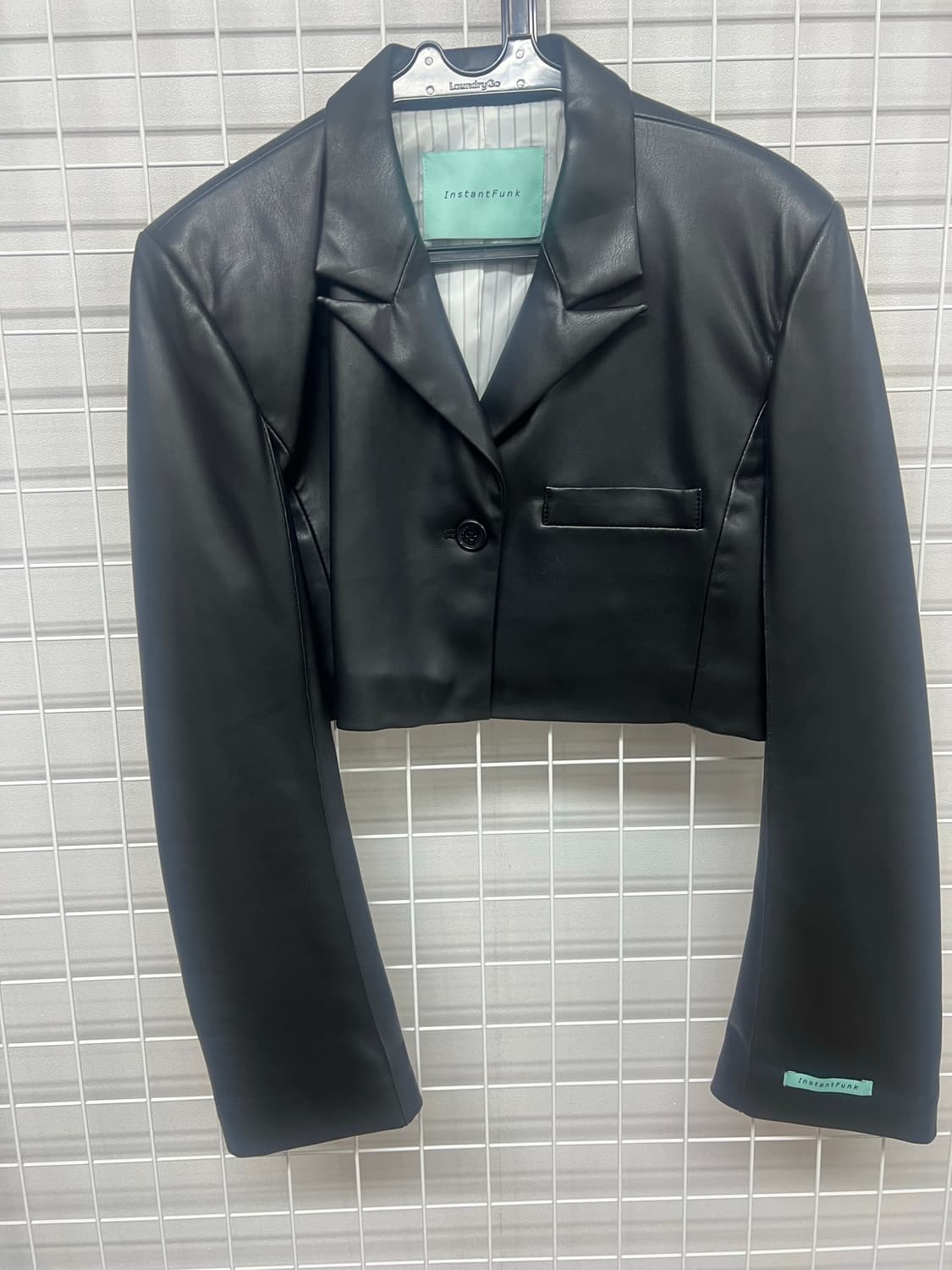 인스턴트펑크 에코 레더 숏 블레이저 상품이미지2