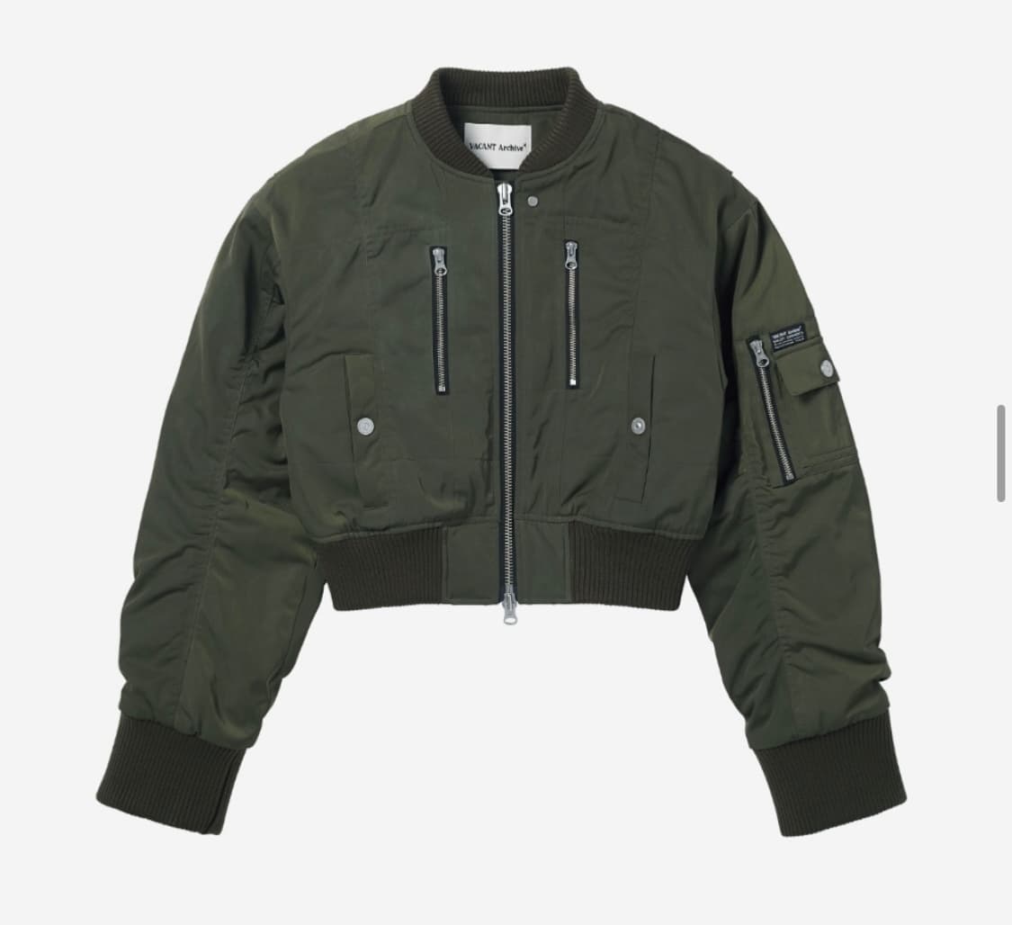 베이컨트 아카이브 멜리 패디드 봄버 카키 S 상품이미지1