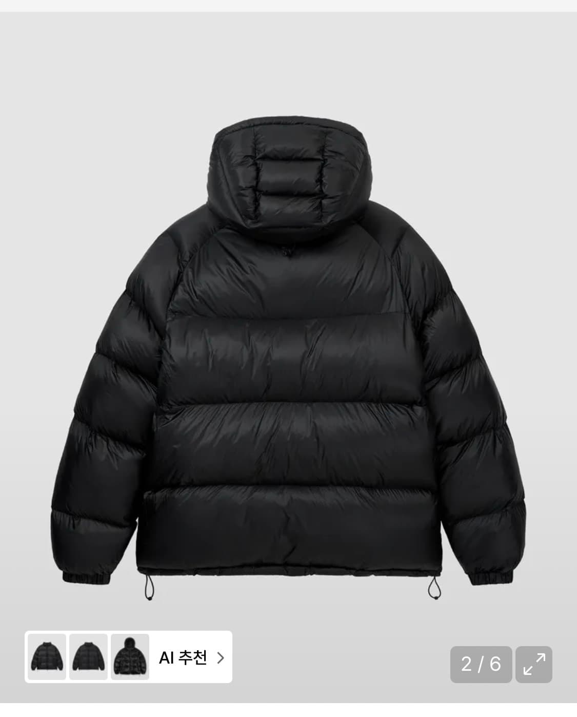 레테르코모 디쉘 크로스 후드 푸퍼 패딩 블랙 상품이미지3