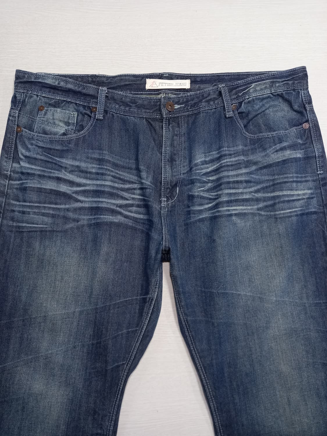 44 FETISH JEANS 워싱 일자진 진청 44-01 상품이미지3