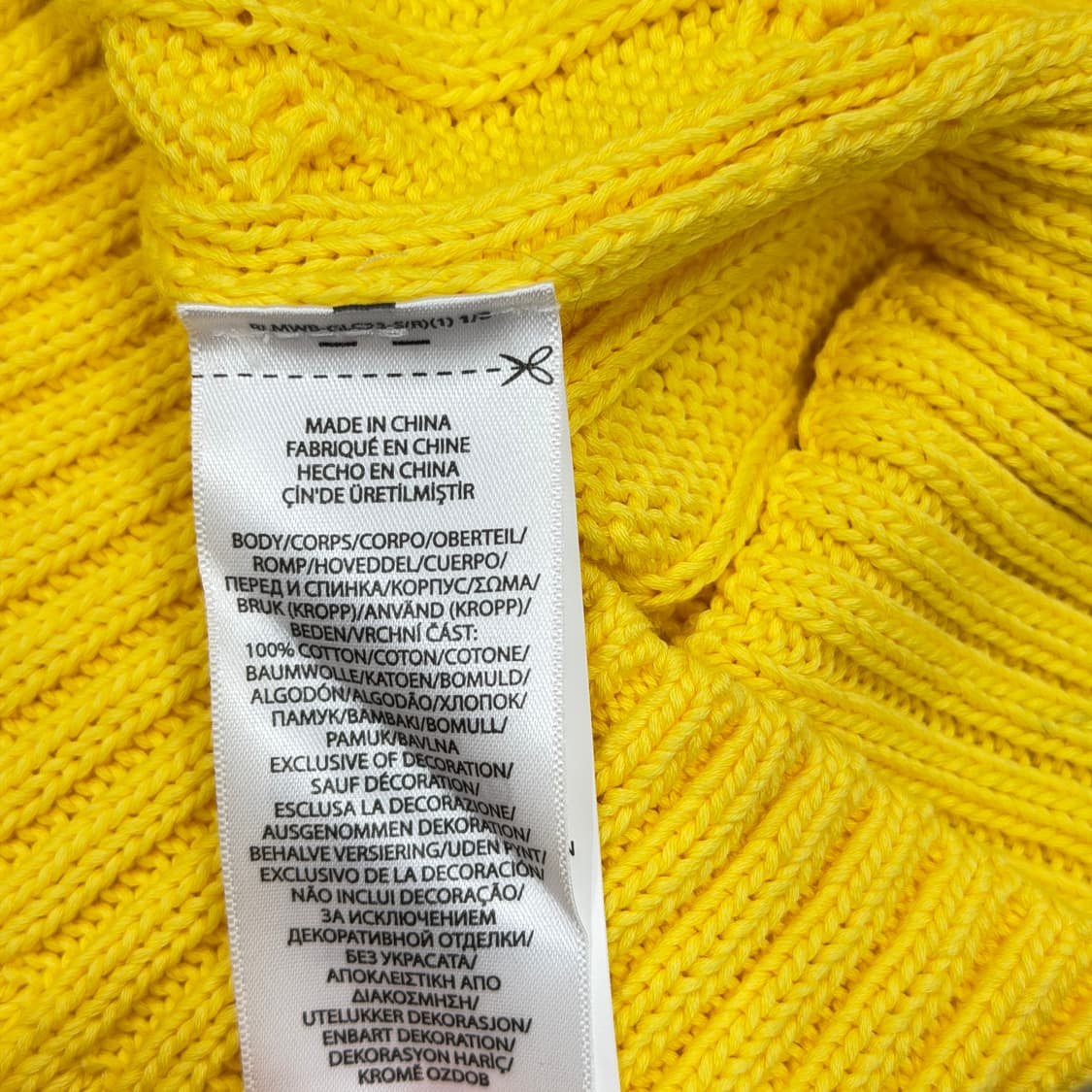 폴로 랄프로렌 피마코튼 캐이블 니트반팔 옐로우 XS 상품이미지5