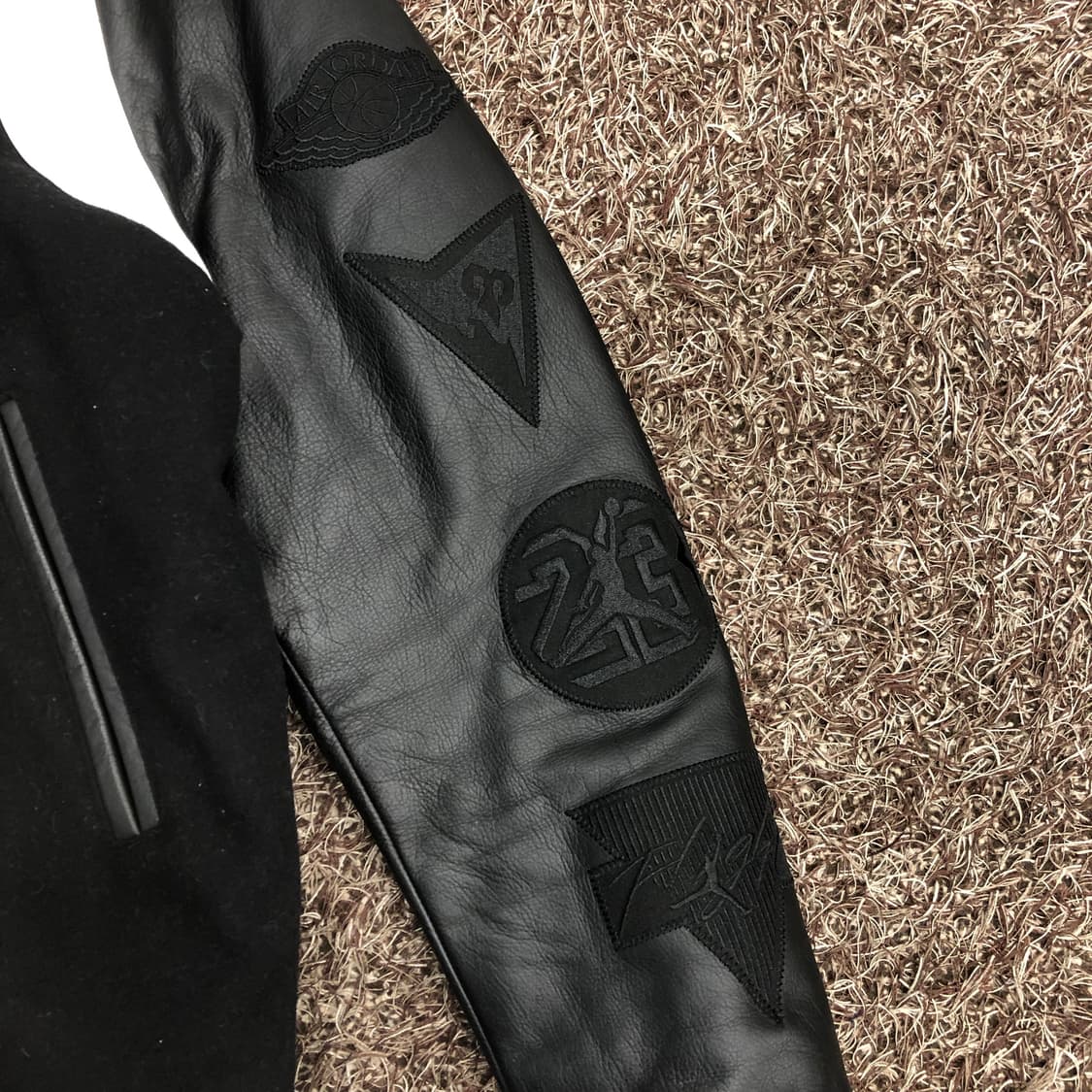 조던 DNA 소가죽 울 레더 바시티 자켓 상품이미지3