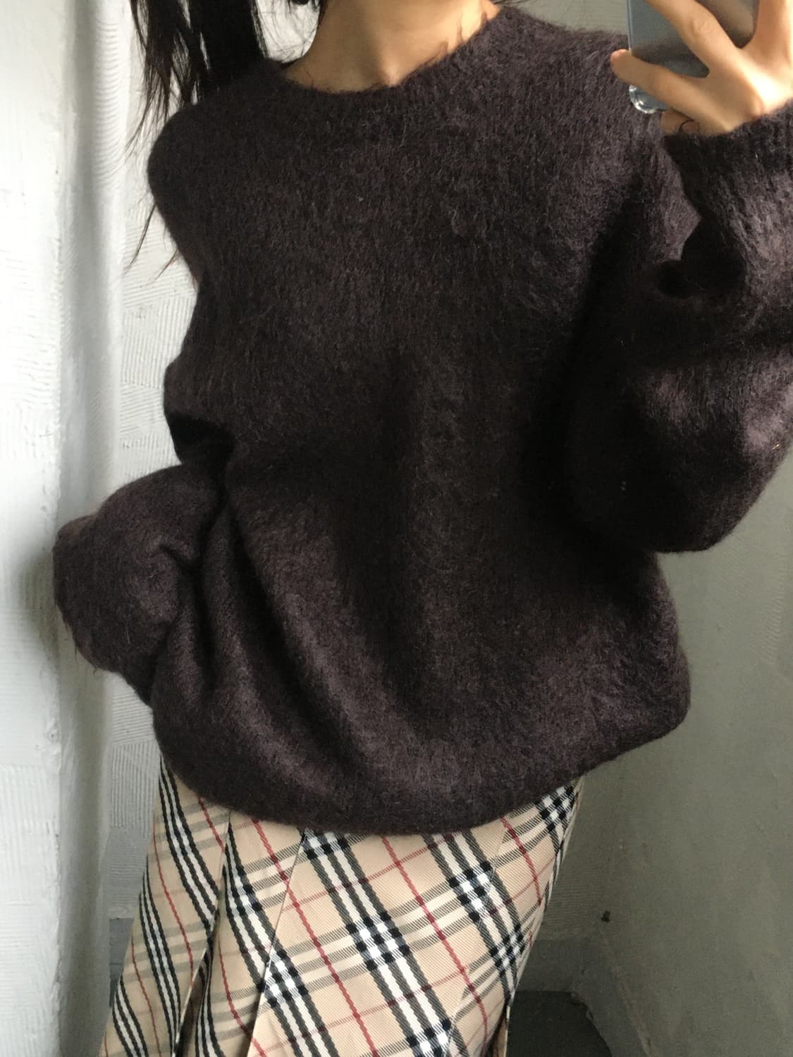 AURALEE 오라리 브라운컬러 모헤어 니트  상품이미지2