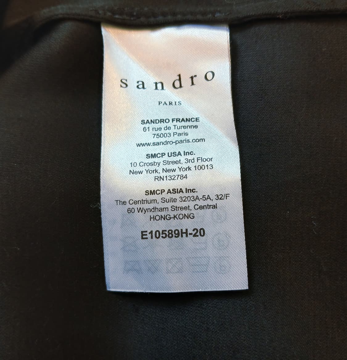  산드로(Sandro) 블랙 비스코스 드레이프 브이넥 슬리브리스 상품이미지6