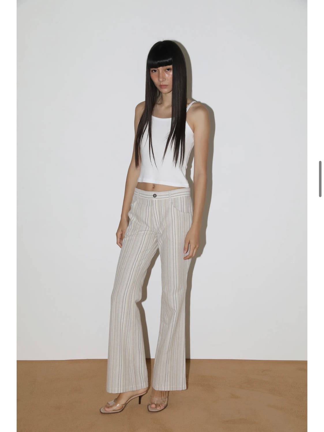 지지비샤 rio stripe pants white 스트라이프 팬츠 상품이미지2