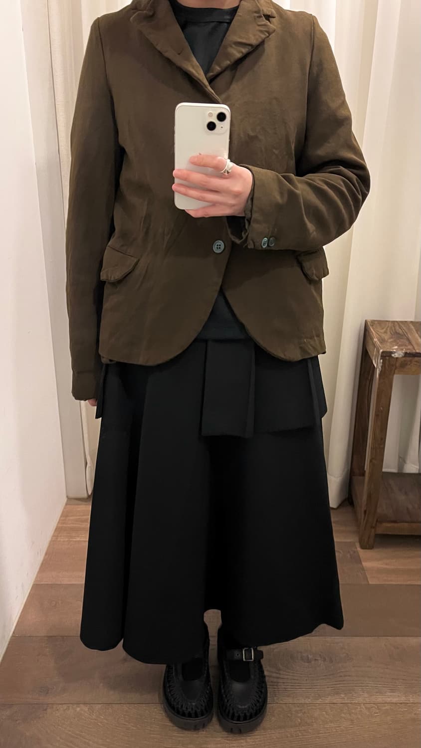 Fulling Polyester Round Jacket 상품이미지3