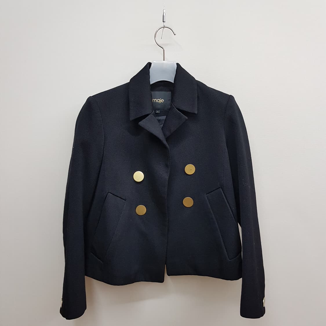 maje 마쥬 블랙 더블 버튼 크롭 자켓 1사이즈 상품이미지1
