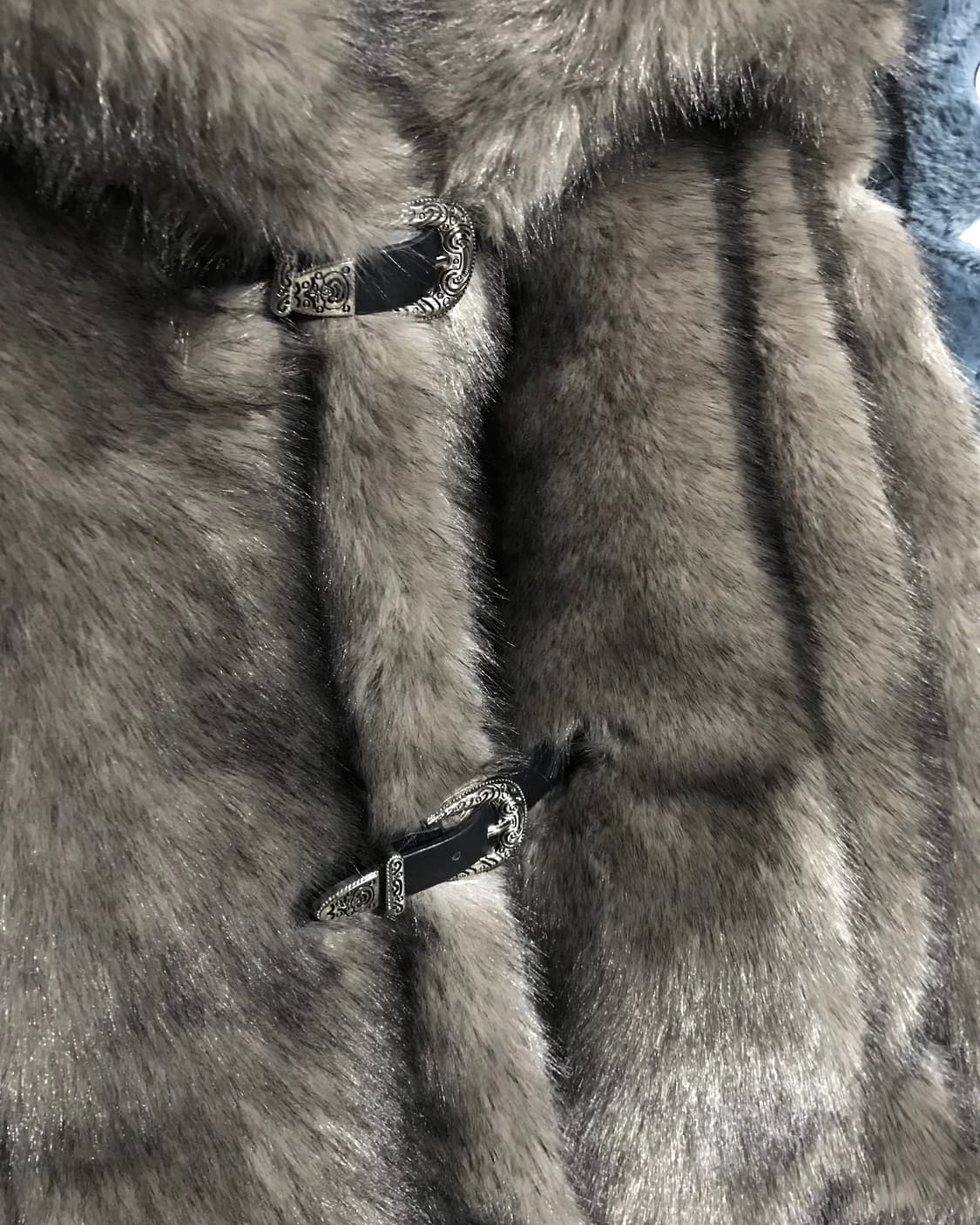 라라폭스 브라운 버클 퍼 자켓 (시즌off sale가❤️) 상품이미지3