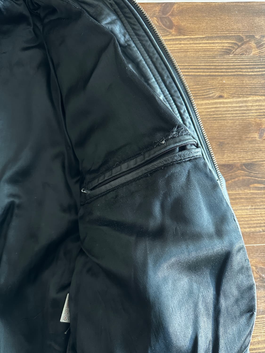 90s 클래식 아웃도어 레더 자켓 상품이미지5