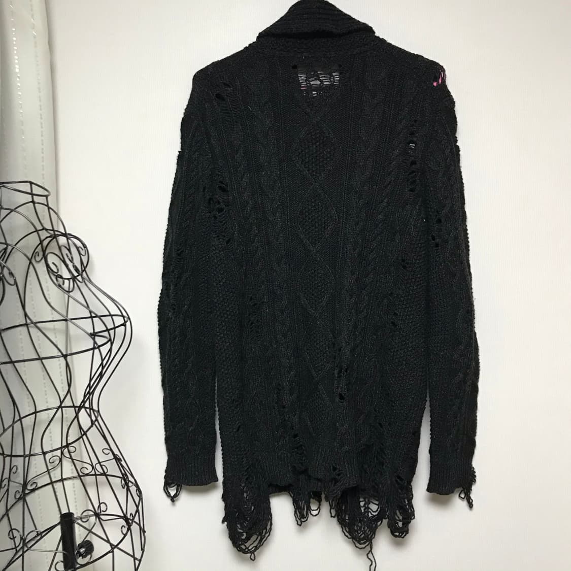 미하라야스히로 데미지 니트 가디건 상품이미지2