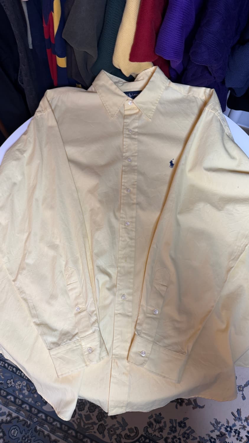 폴로 랄프로렌 옐로우 셔츠 남방 빅사이즈 상품이미지1