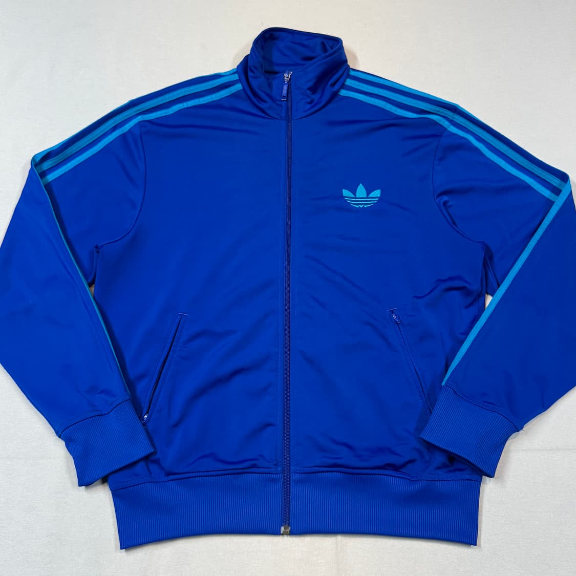 105) 아디다스 파이어버드 삼선 져지 트랙탑 집업 블루 W24 상품이미지2