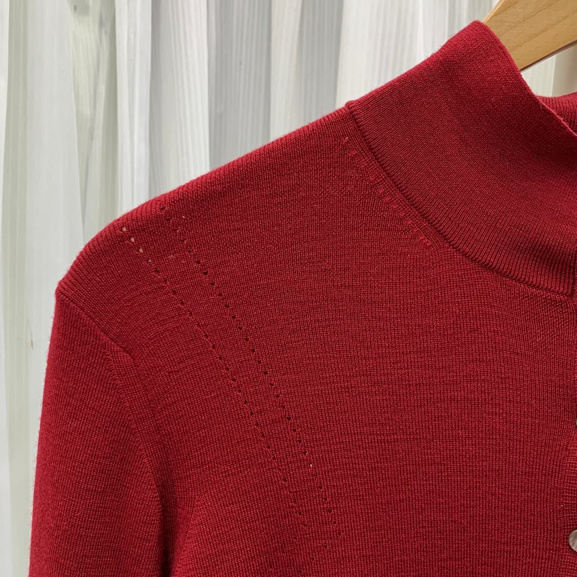 일본 빈티지 Aquascutum 헨리넥 7부 니트 1674 상품이미지2