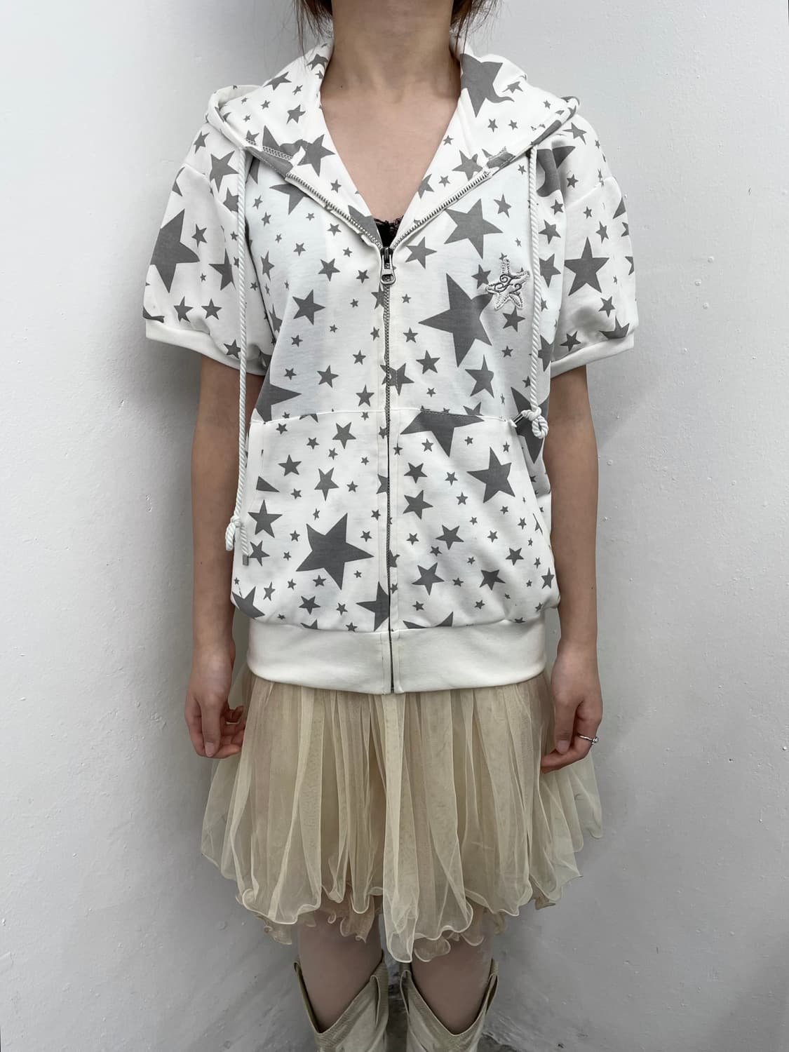 y2k 스타 하프 집업 상품이미지3