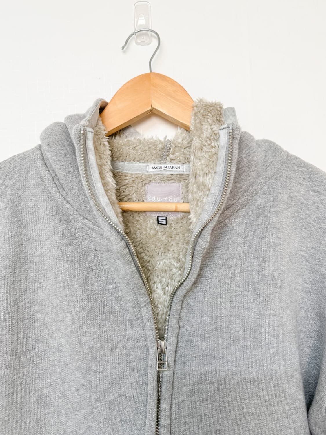 sousou 보아 니트 후드 집업 상품이미지6