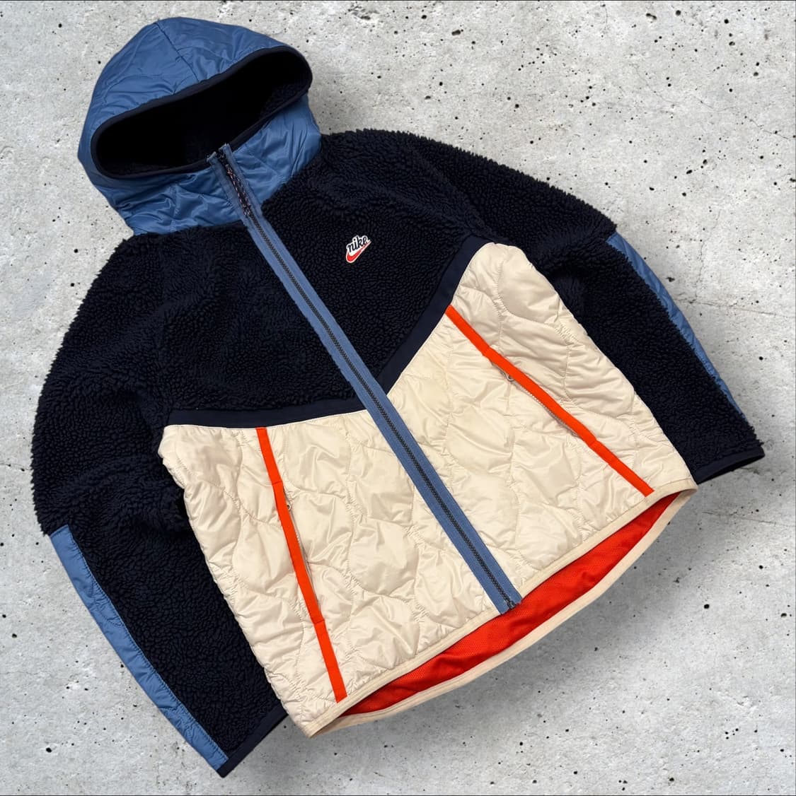 [XL] 나이키 셰르파 후리스 후드 집업 네이비 D80 상품이미지1