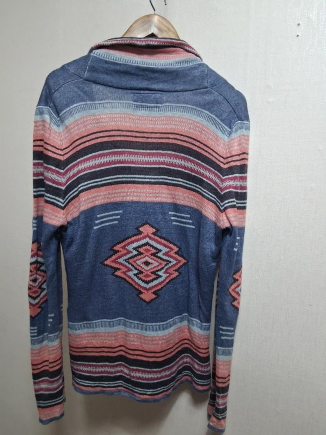 일본빈티지 빔즈 남성 에스닉패턴 린넨니트가디건 남성90S 상품이미지2