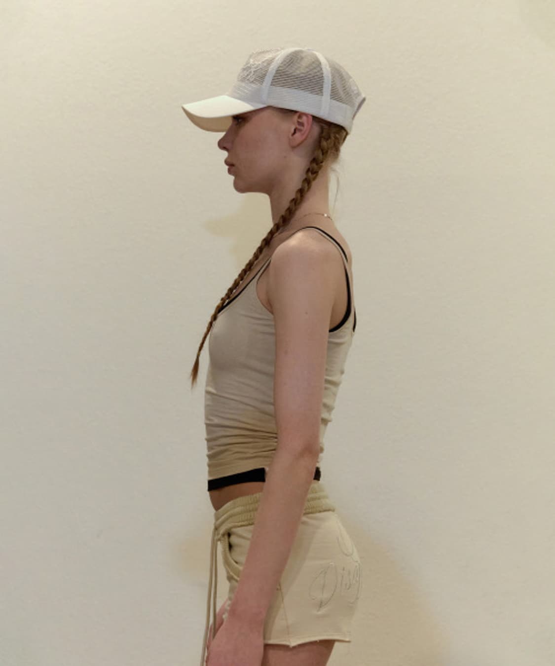 Sculptor cross stitch mesh cap white 상품이미지3