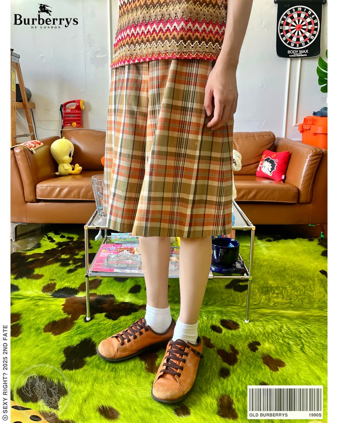 1980-90s Old BURBERRYS Wide Skirt Pants 상품이미지1