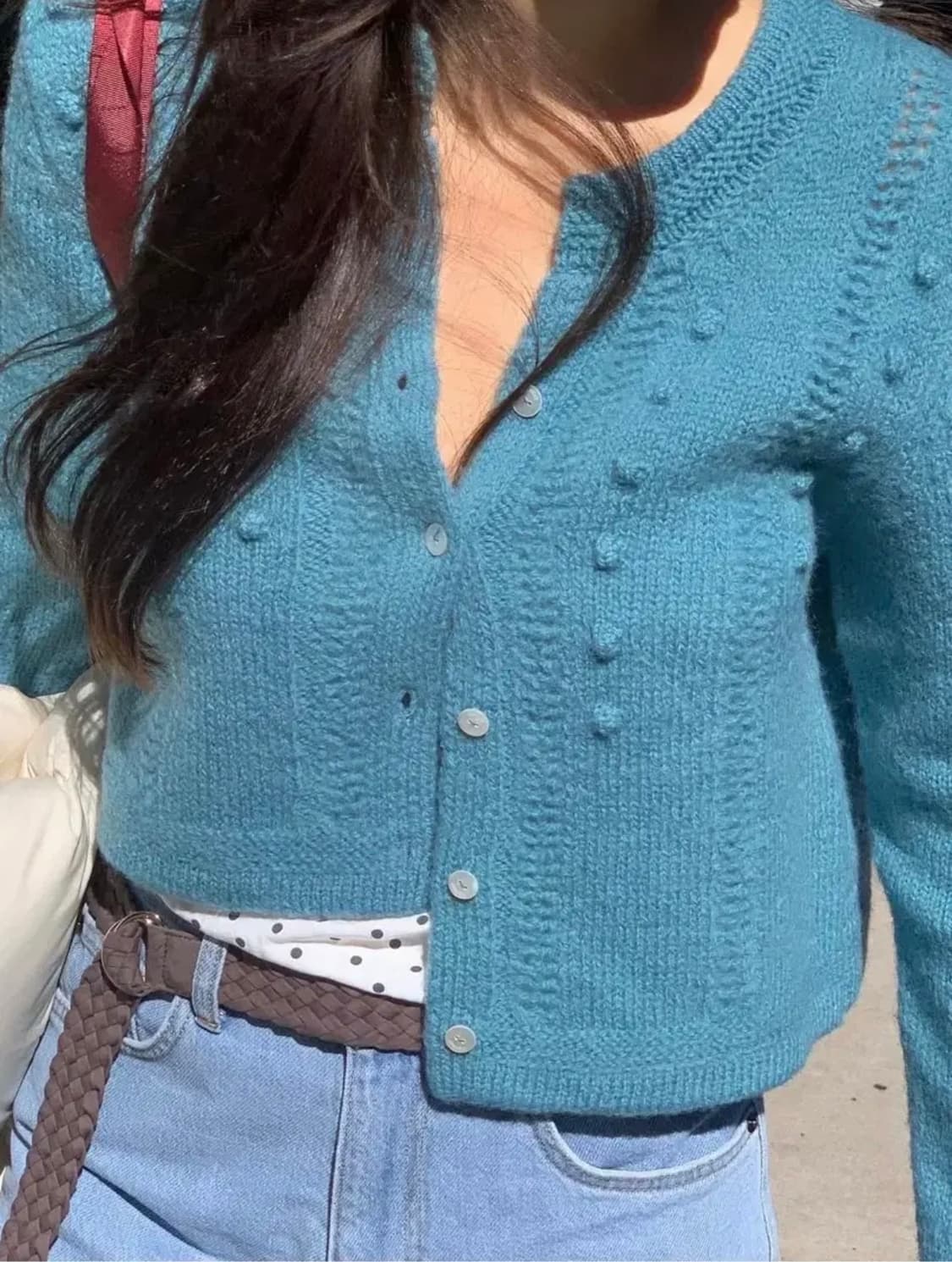 타낫 버블 스티치 가디건 폼폼 더바넷 샵마그넷 르플레인 릴리코츠 더위시  상품이미지3