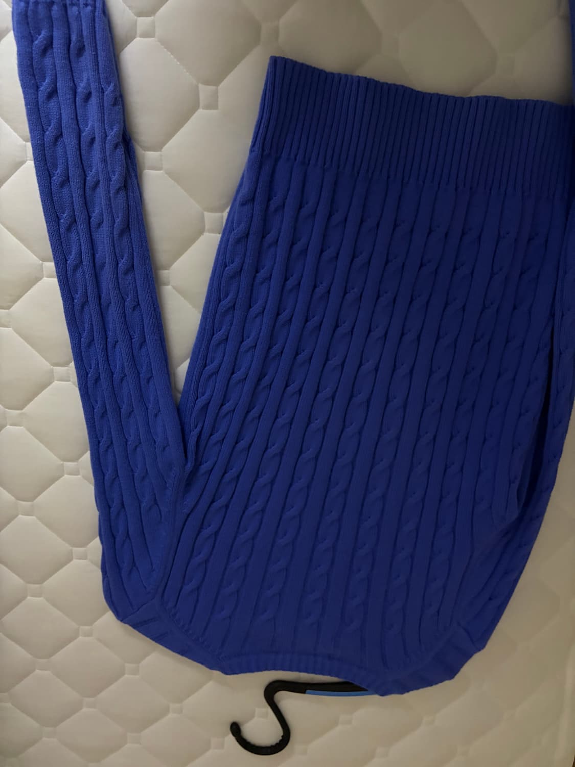 빈폴 케이블 꽈배기 니트 하늘색 상품이미지2