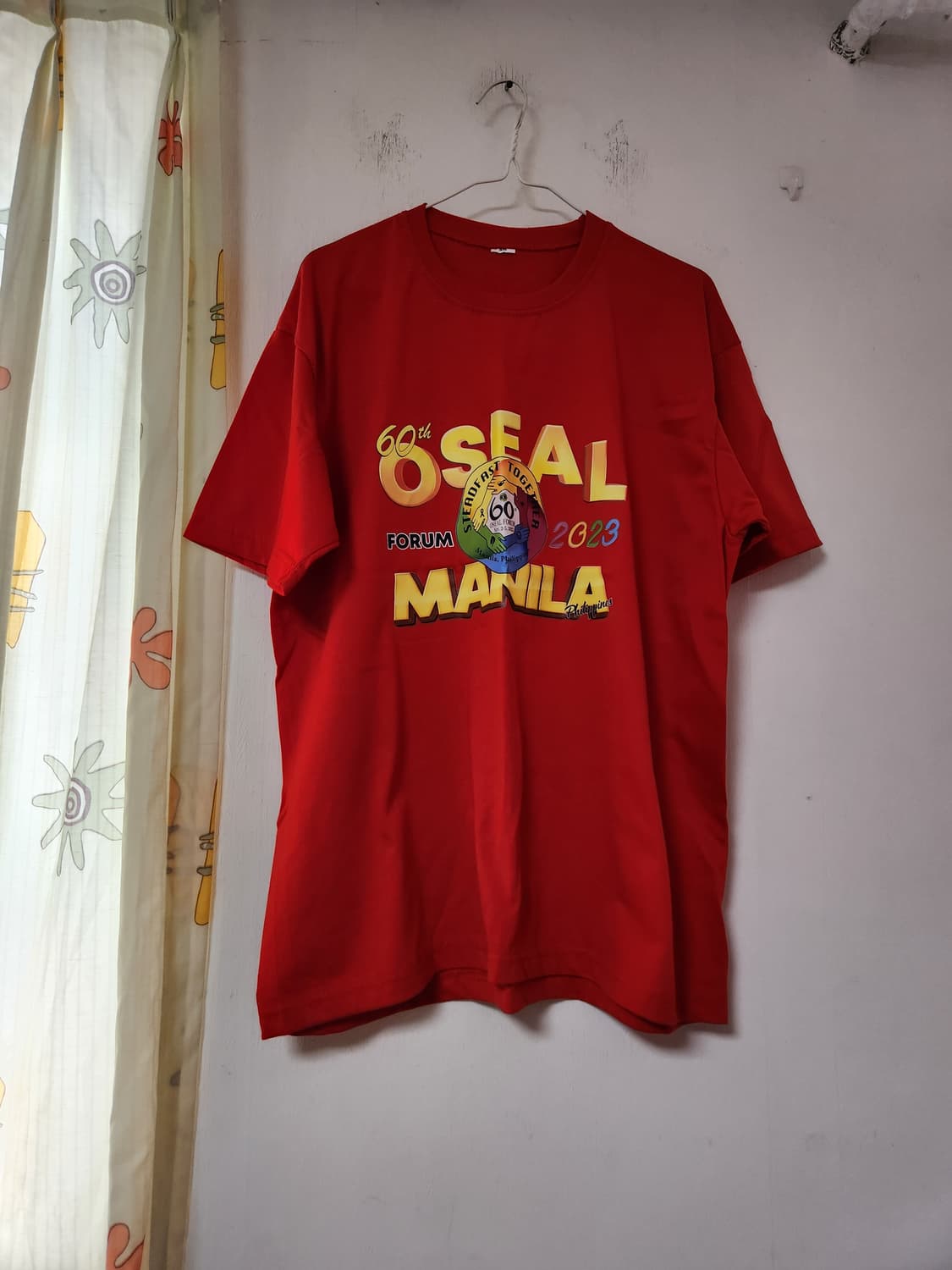 60th OSEAL 포럼 마닐라 티셔츠 레드XXL 상품이미지1