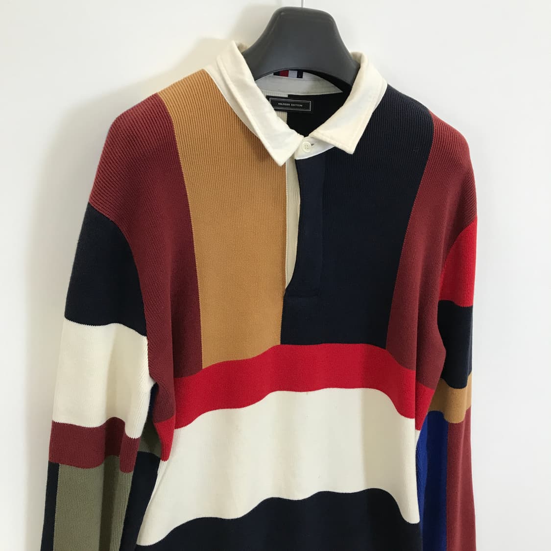 타미힐피거 컬렉션라인 패치워크 카라넥니트 [L] 상품이미지2