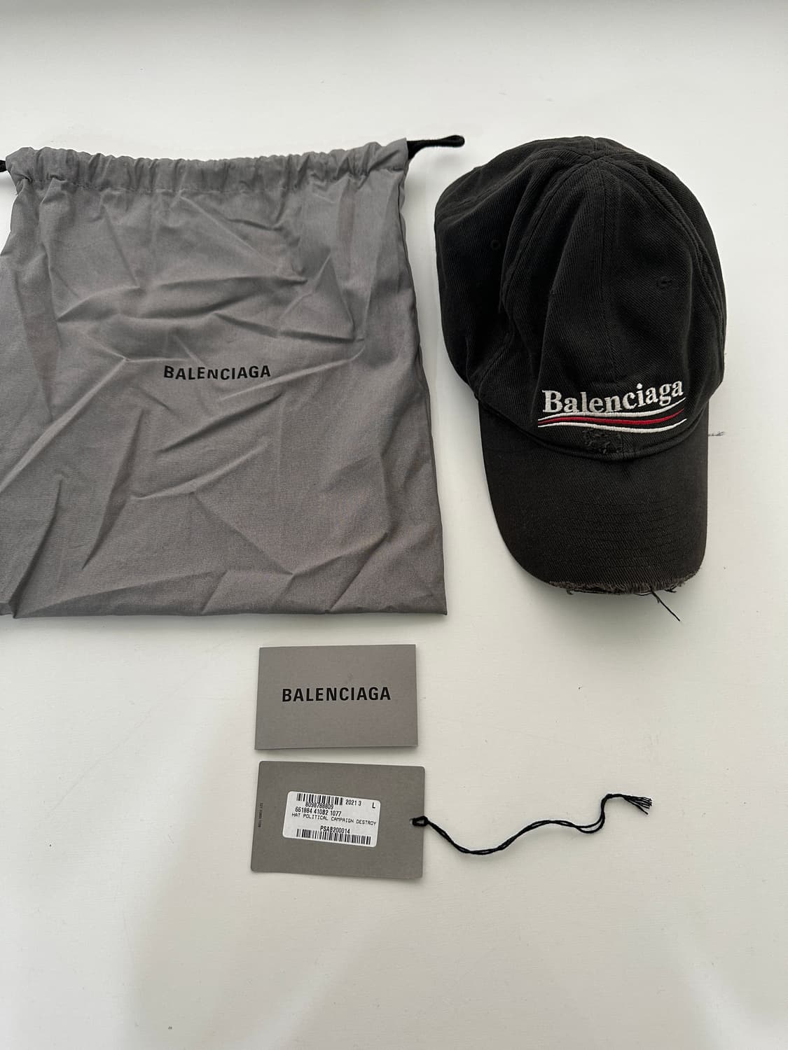 발렌시아가 폴리티컬 캠페인 디스트로이드 캡 상품이미지1