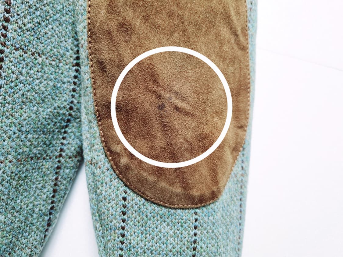 남성 레어 폴로 메리노 램스 울 WOOL 모 양모 레더 가죽 패치 니트 상품이미지8