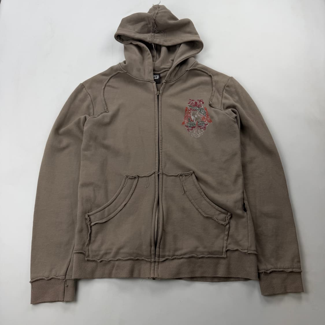 3QR 스컬 프린팅 후드집업 상품이미지1