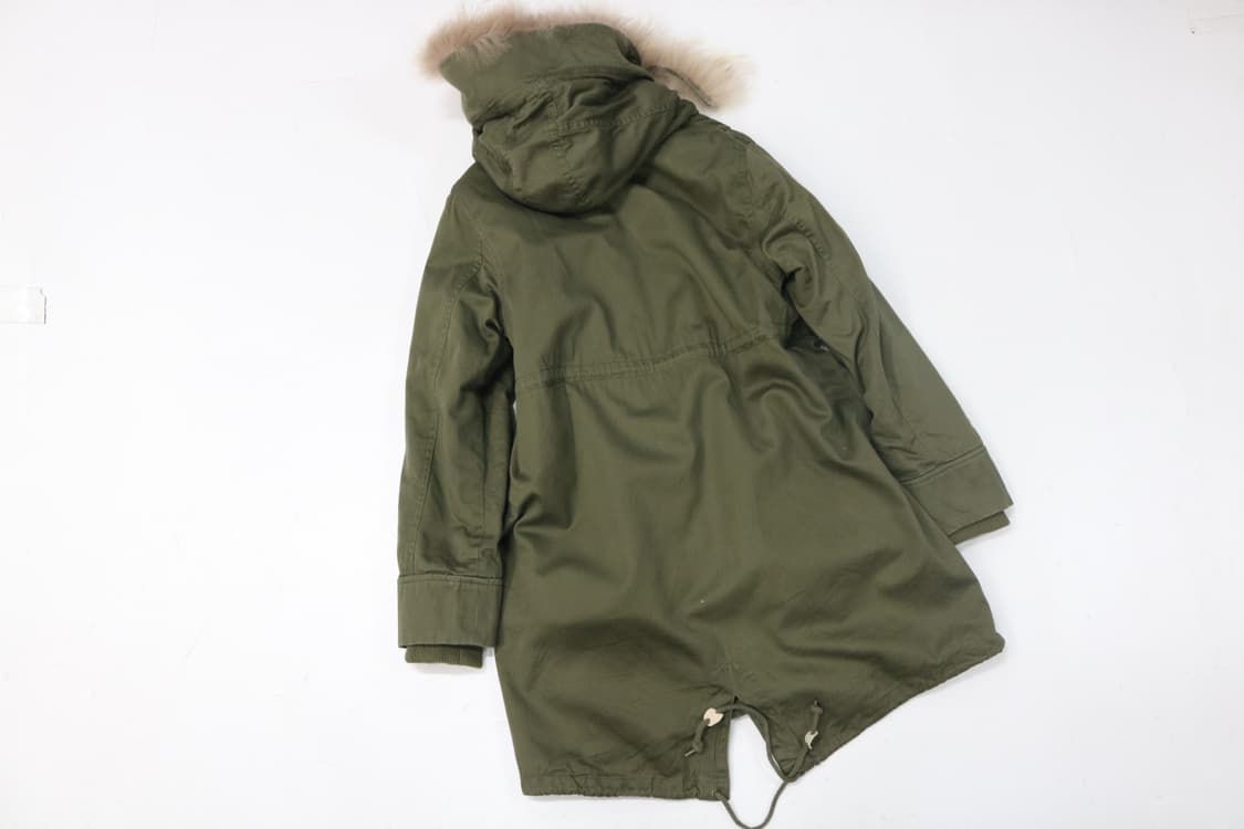 LOWRYS FARM 로리즈팜 빈티지 카키 퍼 후드 개파카 (M) 상품이미지8