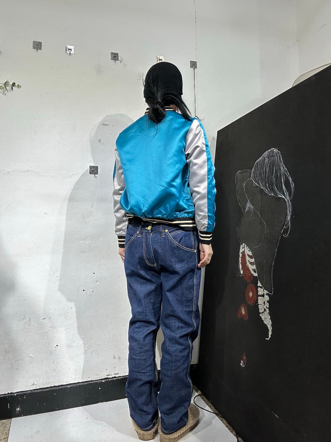 빈티지 Comiclnnd 크롭 자수 스카잔 M 상품이미지3