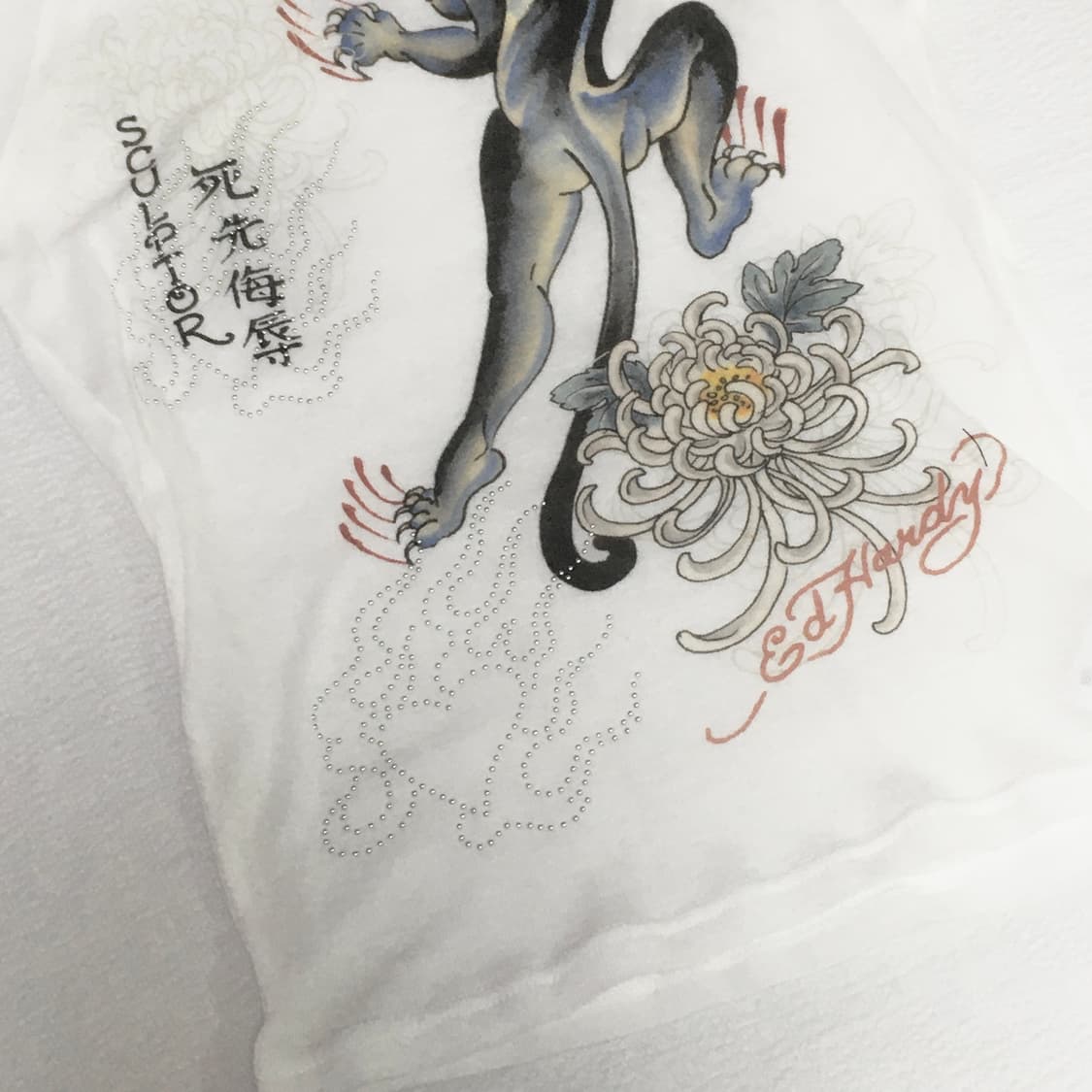 스컬프터 에드하디 Devil Raglan Tee White (L) 상품이미지4