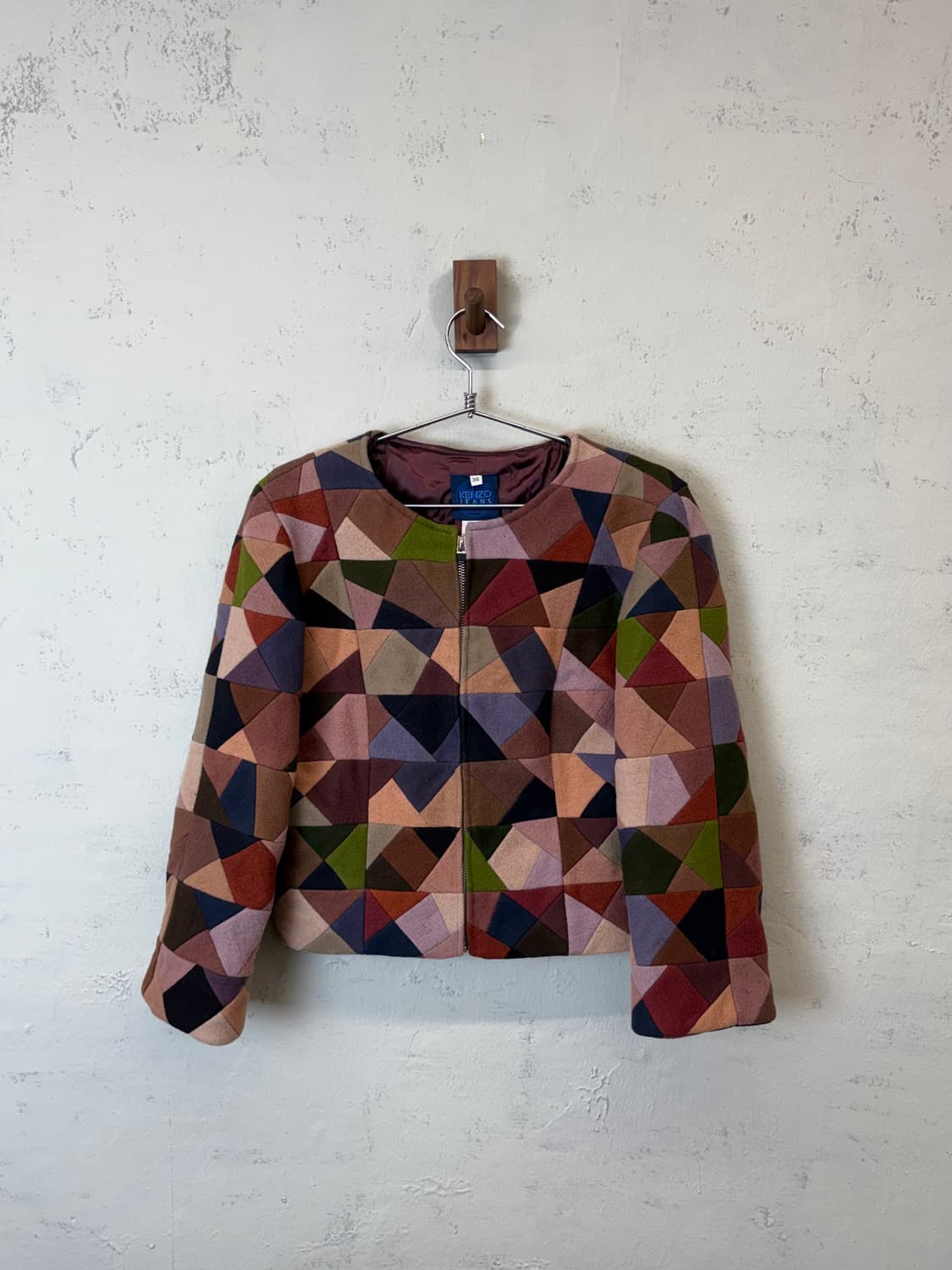 겐조 90s 빈티지 패치워크 울 자켓 상품이미지1