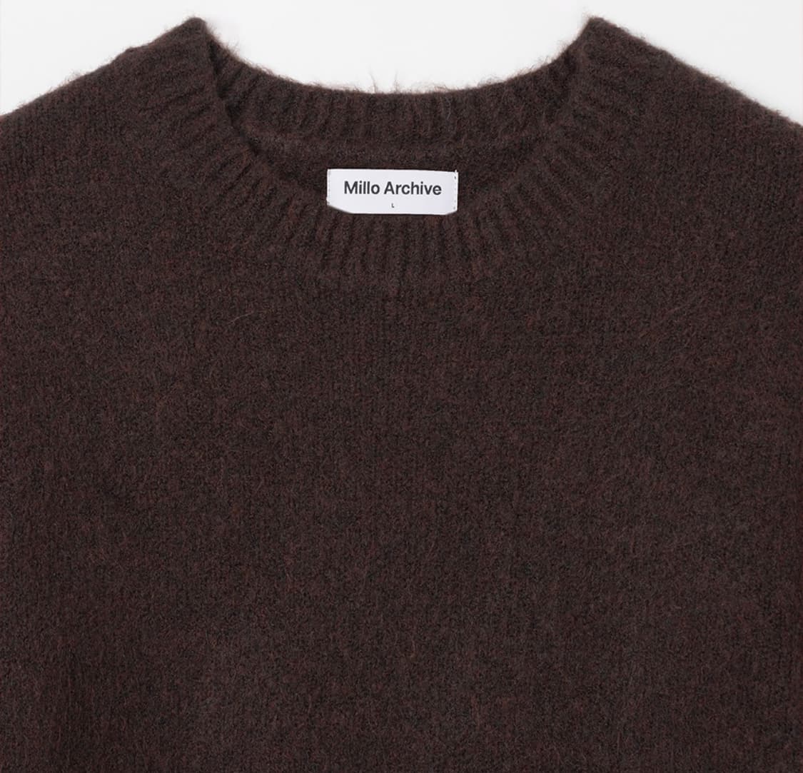 밀로 아카이브 크롭 실루엣 니트 브라운 XL 상품이미지2