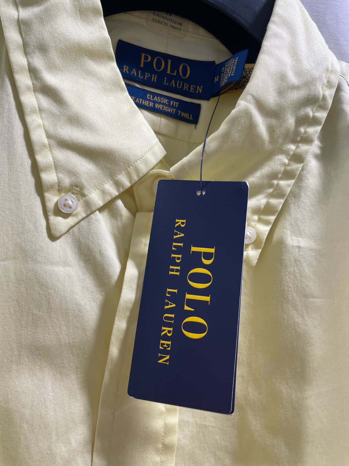 폴로 랄프로렌/ 클래식 핏 버튼다운 셔츠 옐로우/ M 상품이미지7