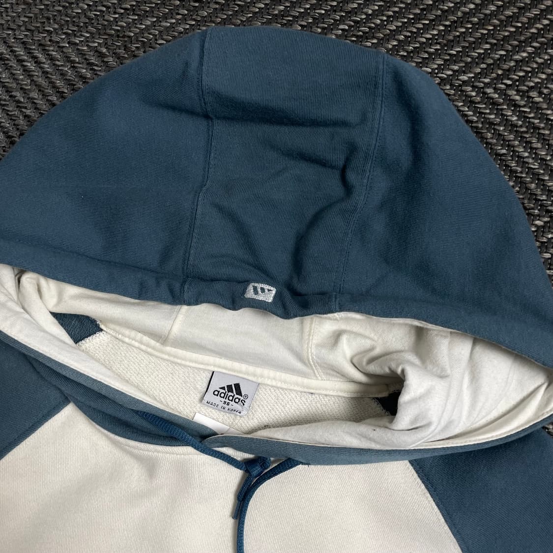 00s 아디다스 빅로고 배색 후드 티셔츠o 4032 상품이미지5