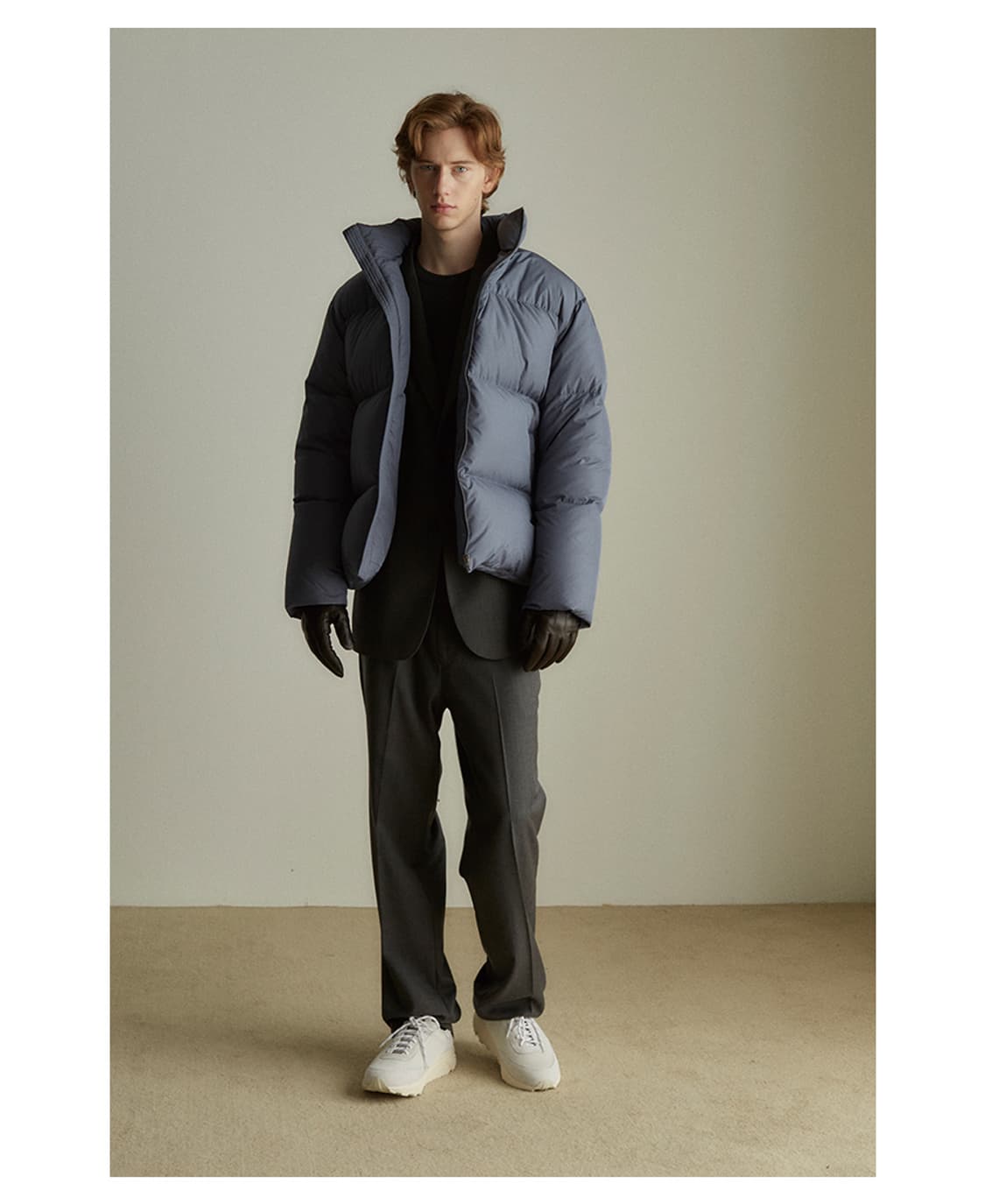 COOR 쿠어 구스다운 숏패딩 블루그레이(M) 상품이미지2