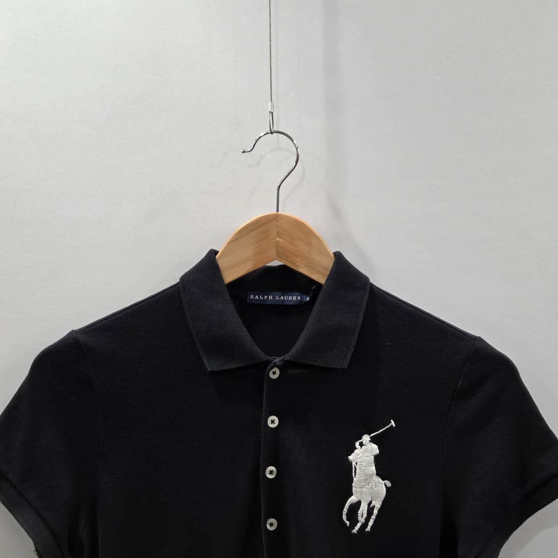 폴로랄프로렌 우먼 빅포니 피케 카라티 블랙 M 상품이미지2