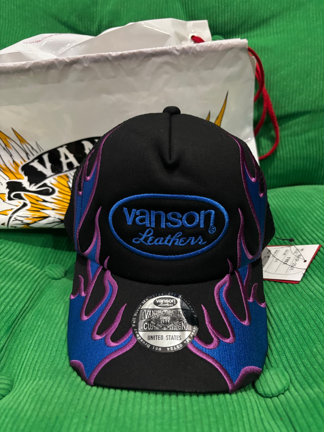 새상품 밴슨 플레임 트러커캡 상품이미지2