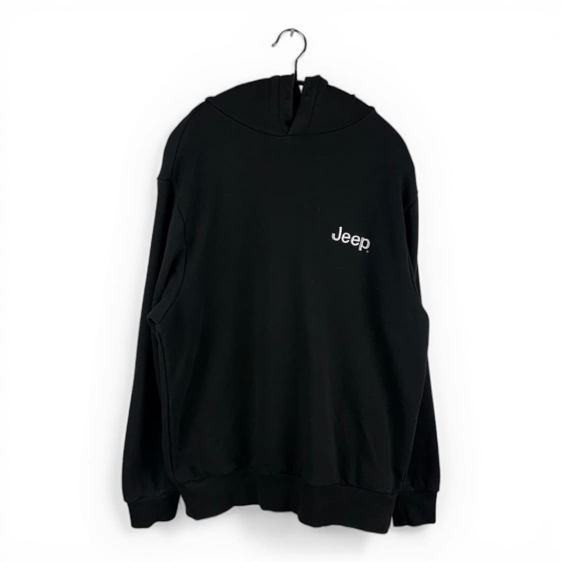  (무료배송)M) 지프 자수로고 후드 티 블랙 상품이미지1
