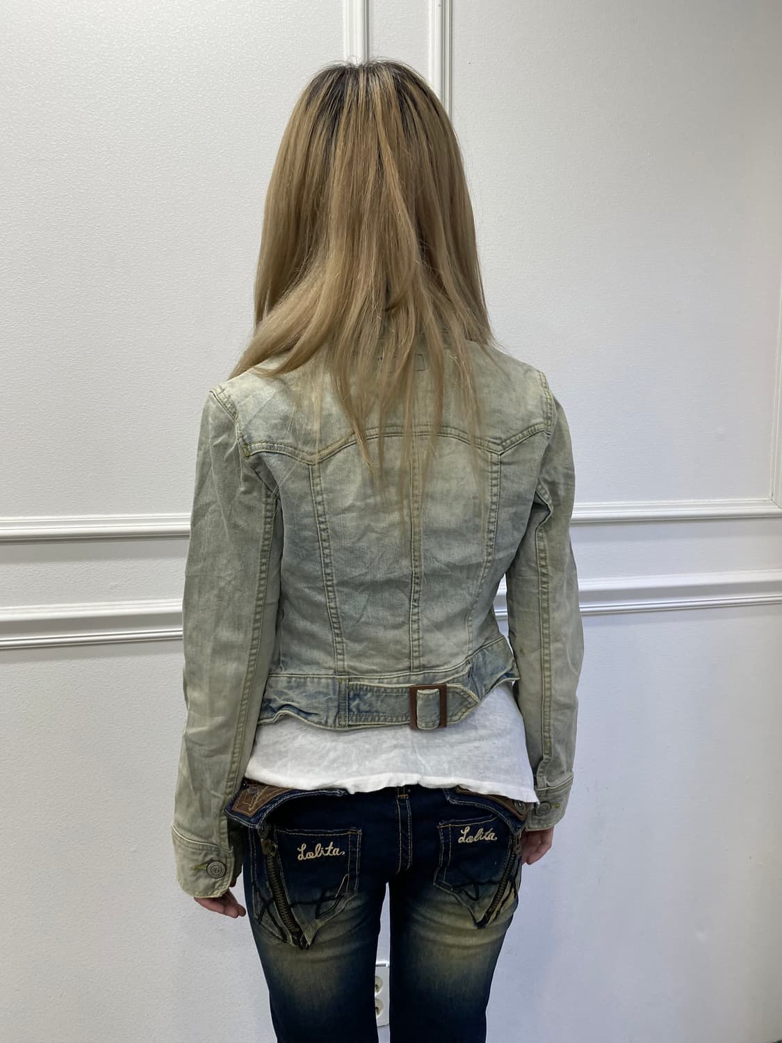 [OZOC] Y2K Mood Slim Fit Crop Denim Jack 상품이미지6