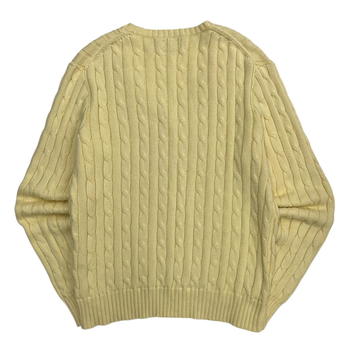 폴로 랄프로렌 베이비블루 포니 레몬 꽈배기 브이니트 L 상품이미지3