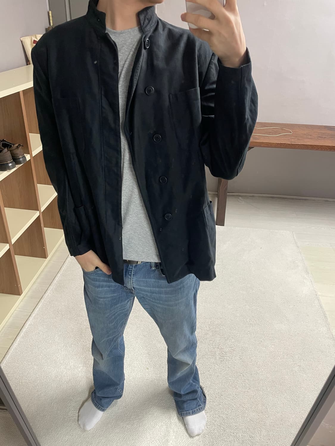 M) jpn 코튼 베이직 자켓 상품이미지1